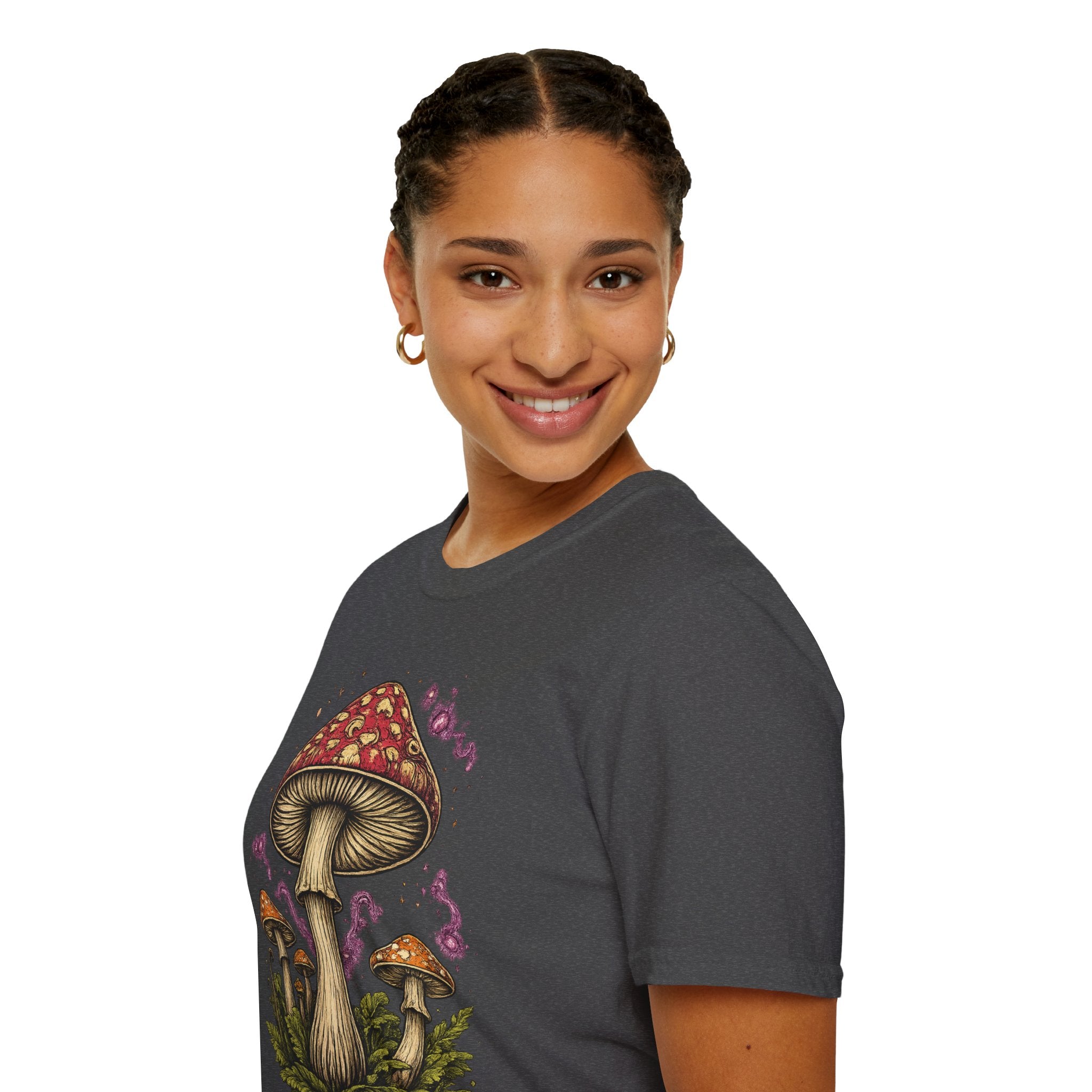 City: Portland Mushroom Magic T-Shirt — Vintage Red Toadstool Illustration