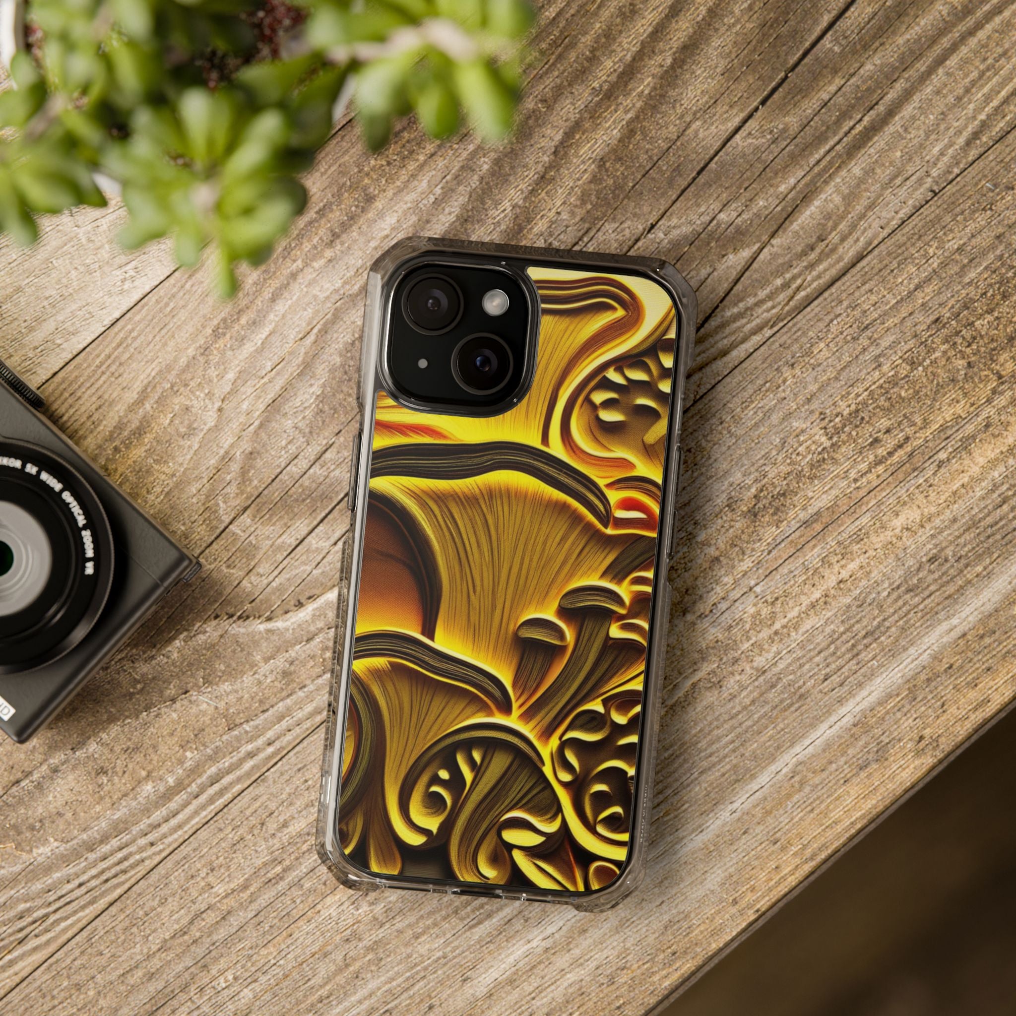 Golden Fungi Phone Case – Forest Glow Edition