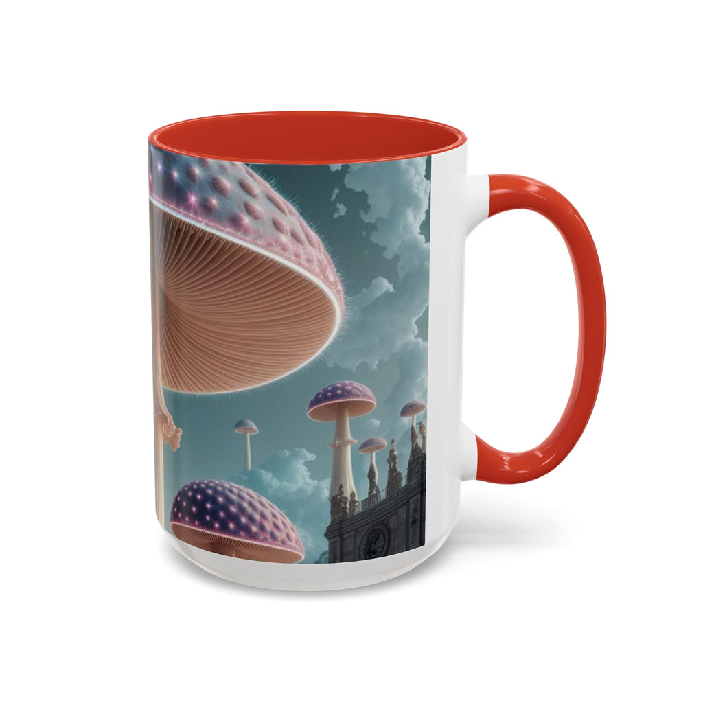 Mug: Mystical Mushroom Accent Coffee Mug — Fantasy Psychedelic Ceramic Cup (11/15oz)