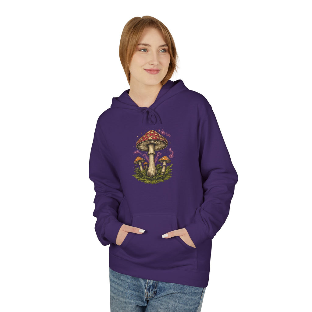 Mushroom Art Hoodie — Botanical Foraging Graphic Pullover