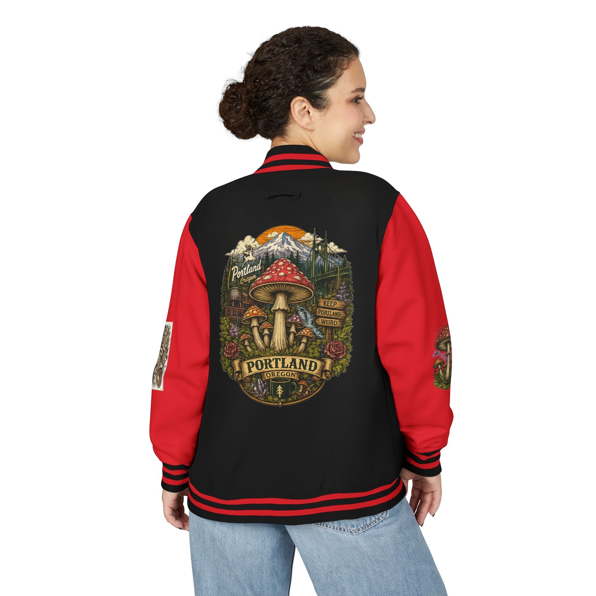 Portland Mushroom Patch Letterman Jacket