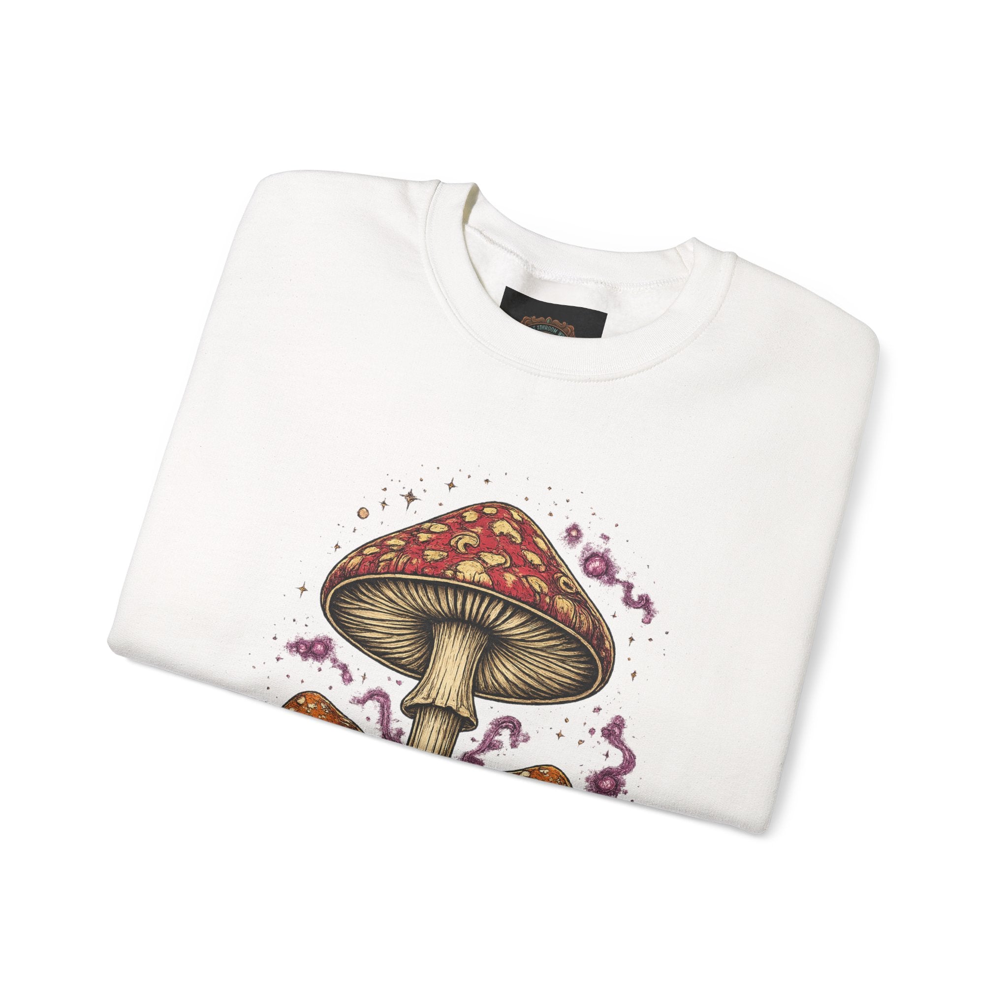 City: Portland Mushroom Crewneck Sweatshirt Vintage Psychedelic Fungi Graphic