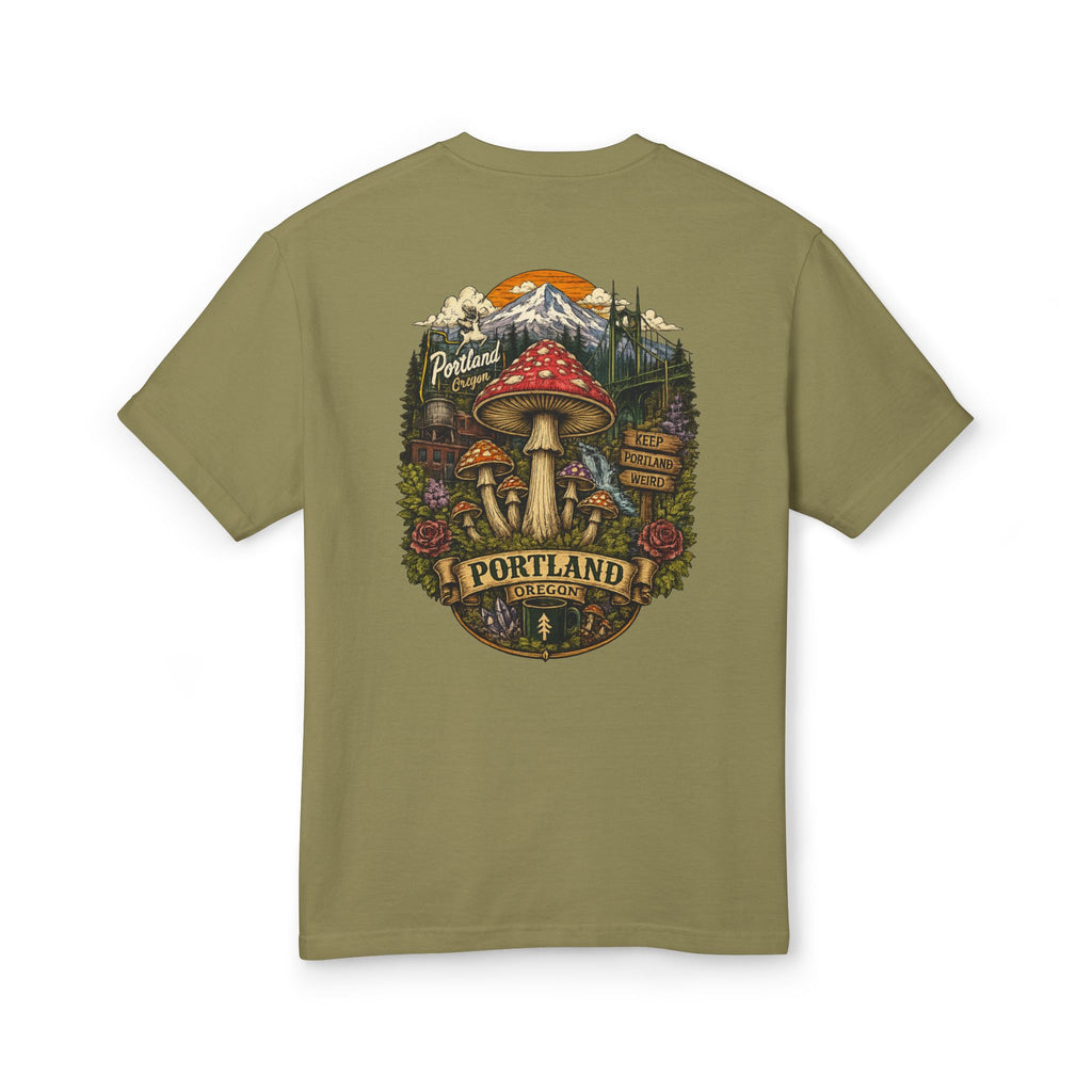 Portland Mushrooms Graphic Tee — Vintage Outdoor Nature T-Shirt