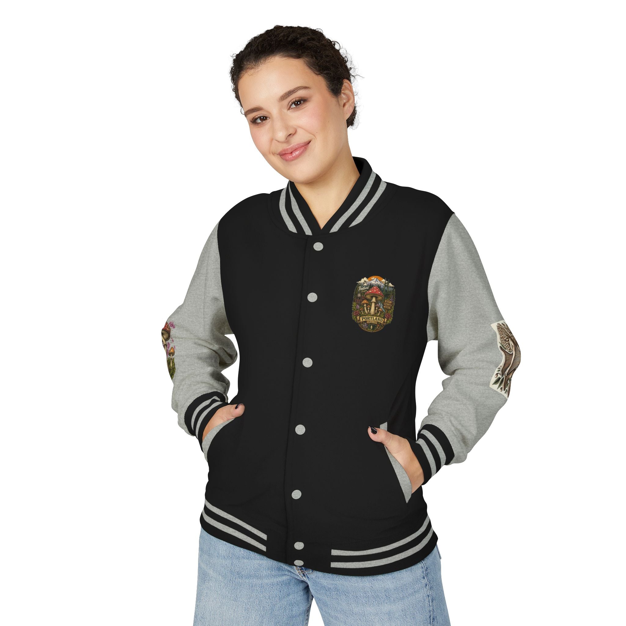 Portland Mushroom Patch Letterman Jacket