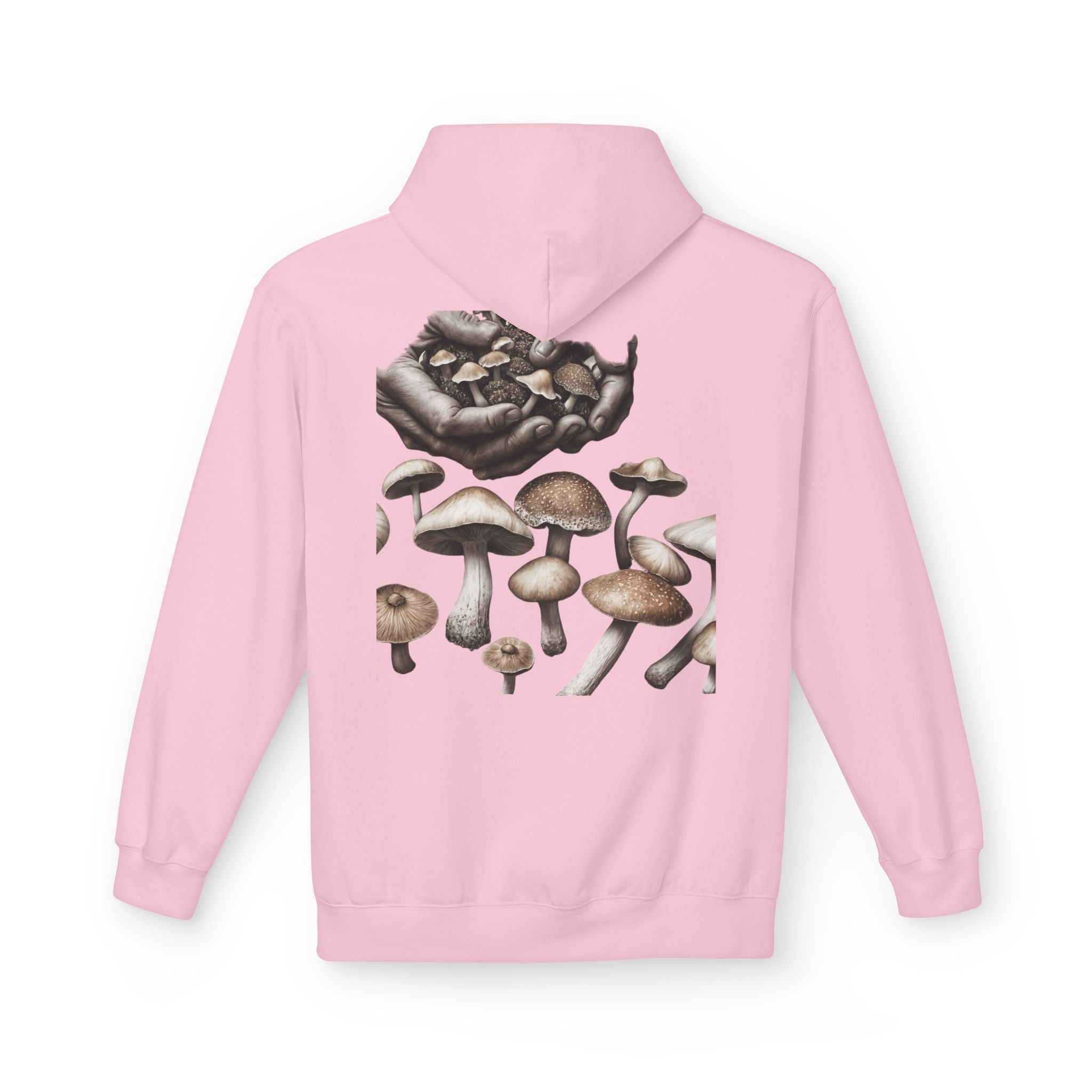 Mushroom Art Hoodie — Botanical Foraging Graphic Pullover
