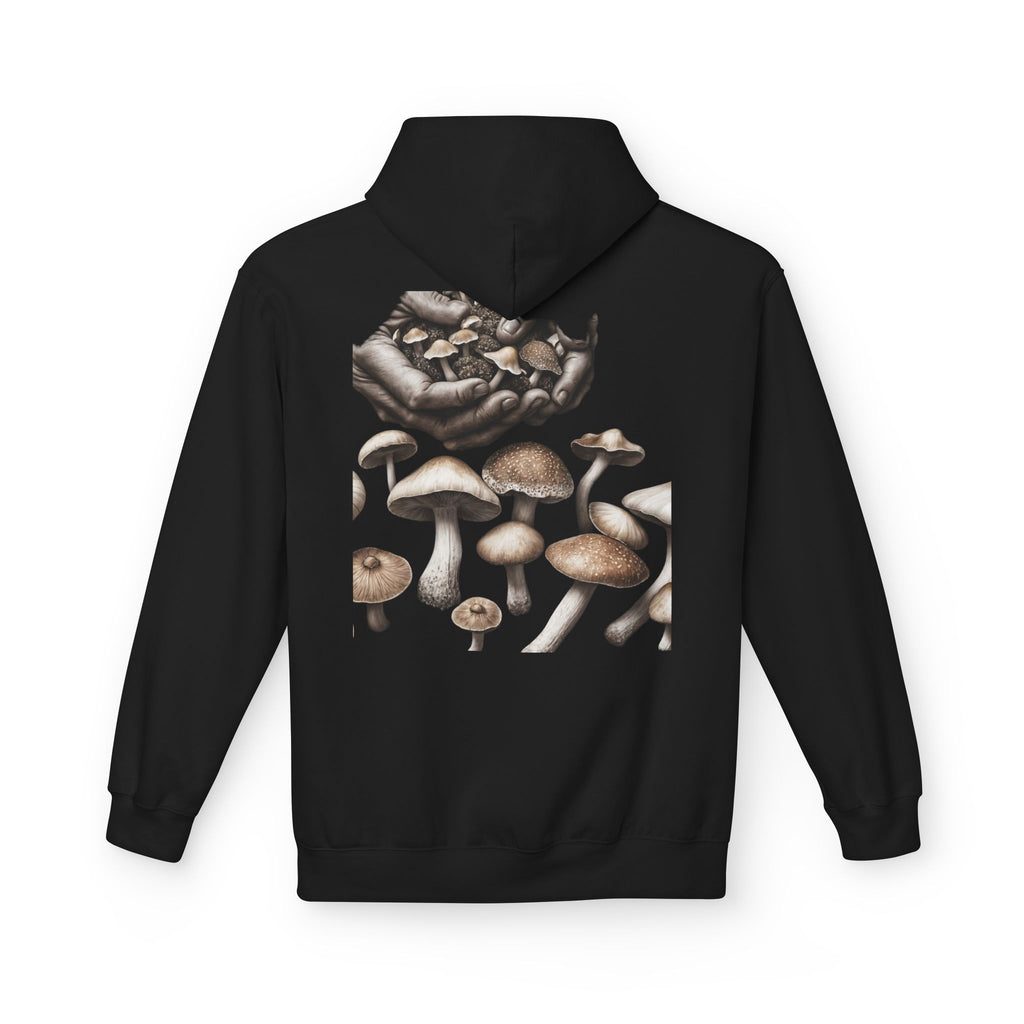 Mushroom Art Hoodie — Botanical Foraging Graphic Pullover