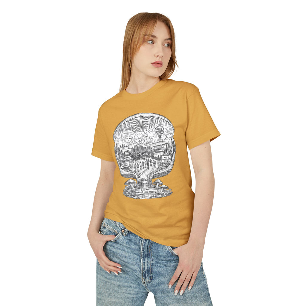 Portland Mushrooms Graphic Tee — Vintage Outdoor Nature T-Shirt
