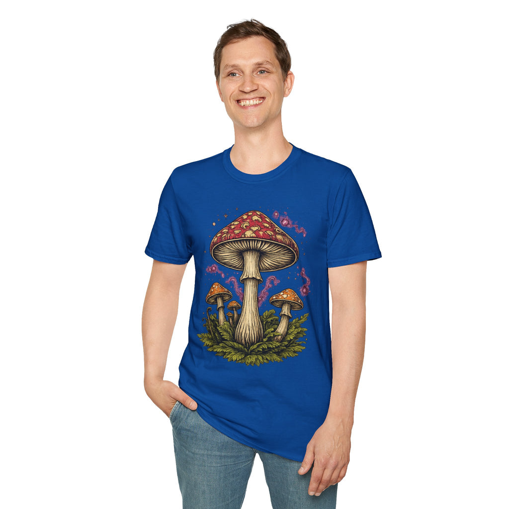 City: Portland Mushroom Magic T-Shirt — Vintage Red Toadstool Illustration