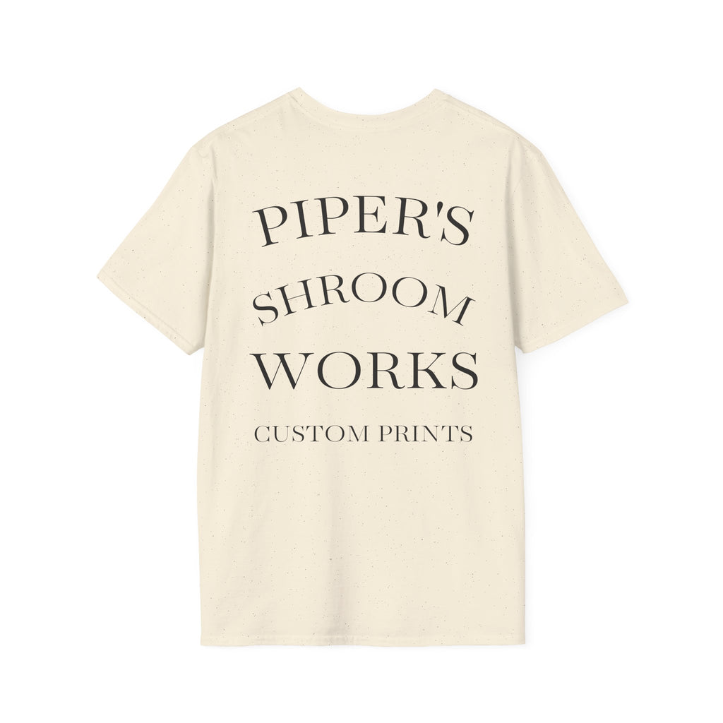 Piper's Shroom Works T-Shirt — Rainbow Drip Mushroom Graphic Tee