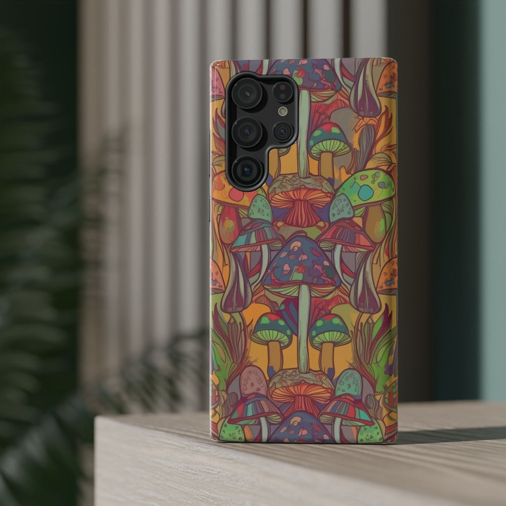Mushroom Grove Impact-Resistant Case, Unique Phone Cover for Nature Lovers, Mushroom Art Gifts, Phone Accessories for Festivals, [...]