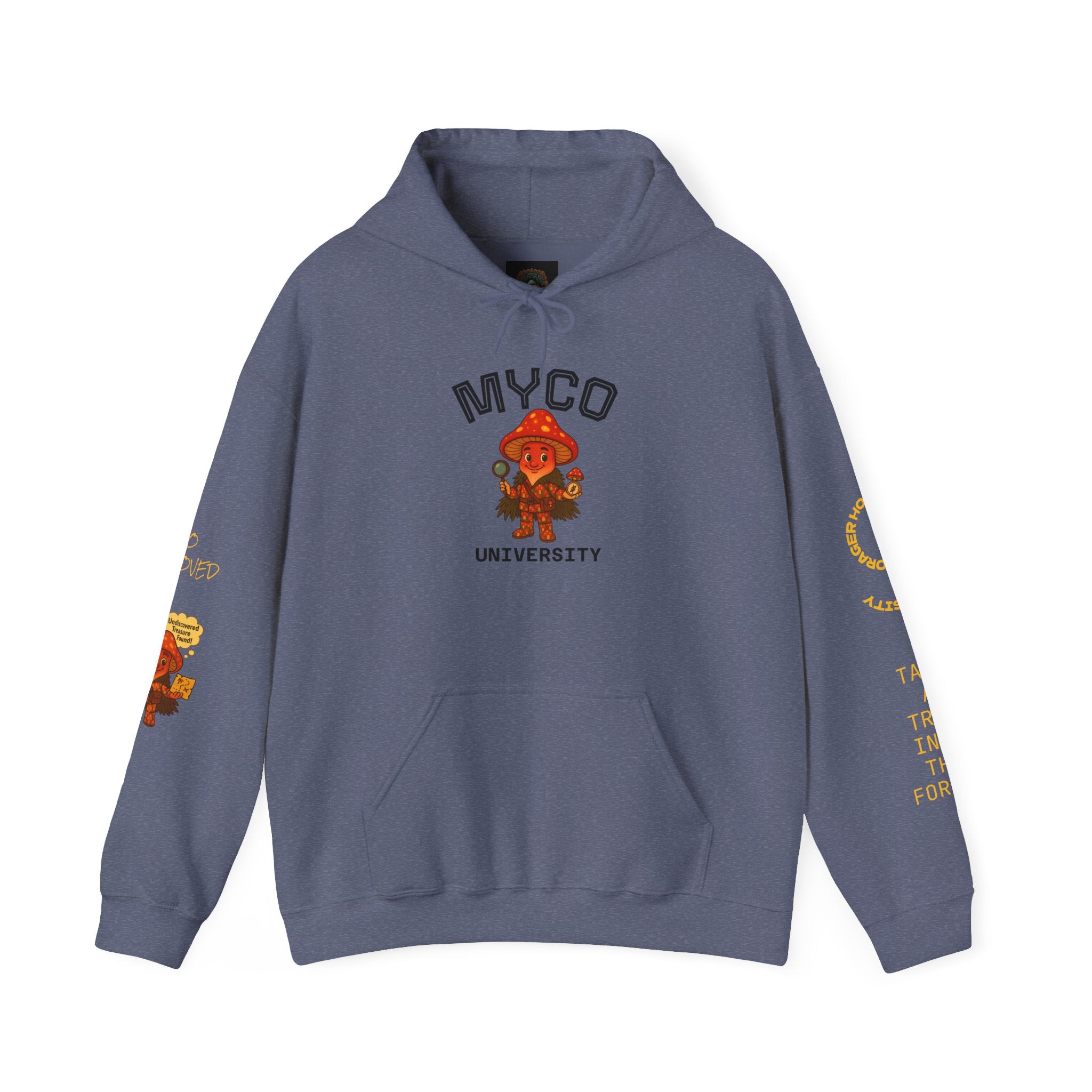 Myco University Lion & Mushroom Hoodie — Psychedelic Lion Graphic Pullover