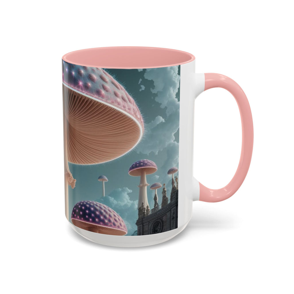 Mug: Mystical Mushroom Accent Coffee Mug — Fantasy Psychedelic Ceramic Cup (11/15oz)