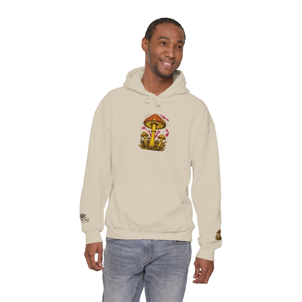Mushroom Grove Hoodie – Whimsical Autumn Forest Mushroom Sweatshirt