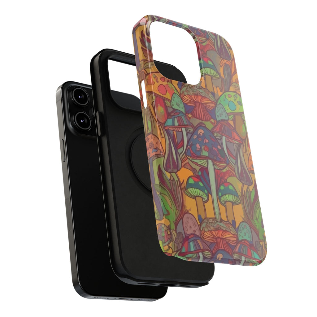 Mushroom Grove Impact-Resistant Case, Unique Phone Cover for Nature Lovers, Mushroom Art Gifts, Phone Accessories for Festivals, [...]