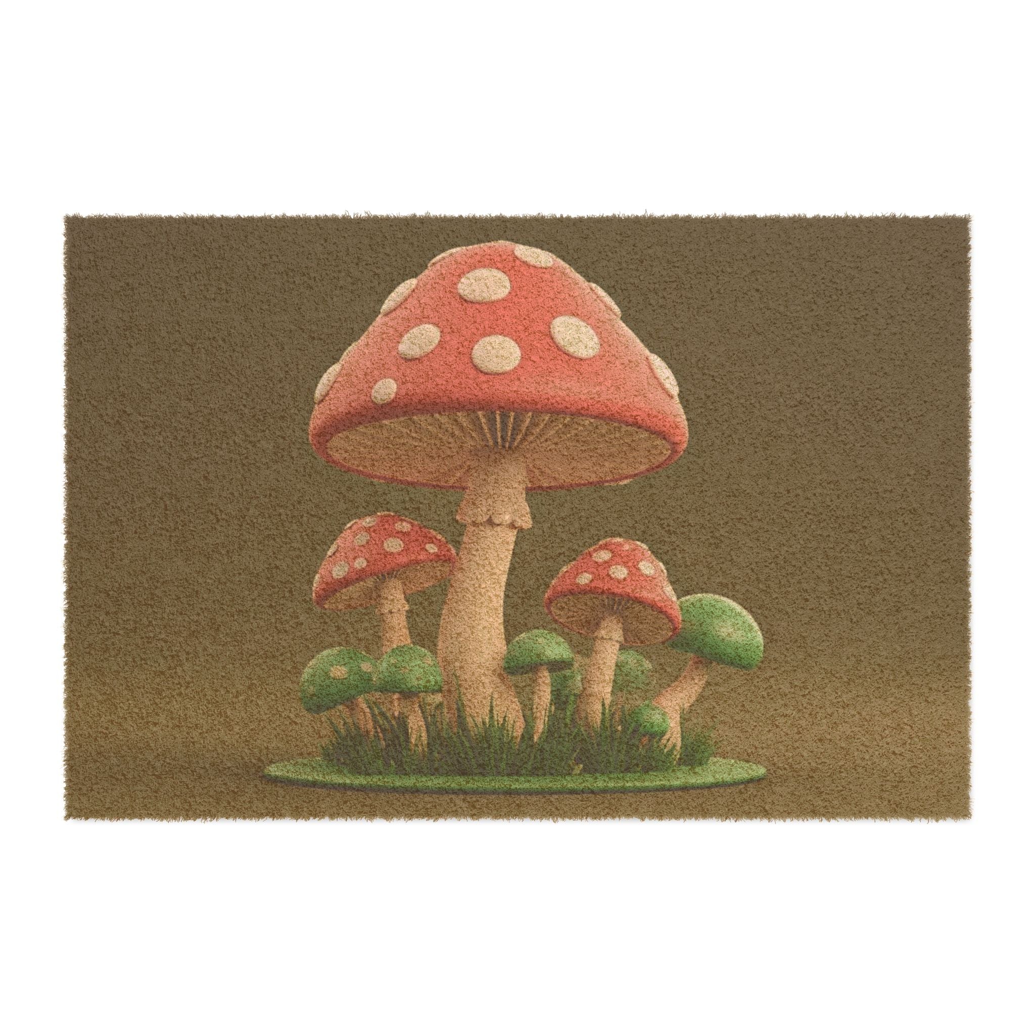 Doormat — Vintage Red Toadstool Mushroom Welcome Mat
