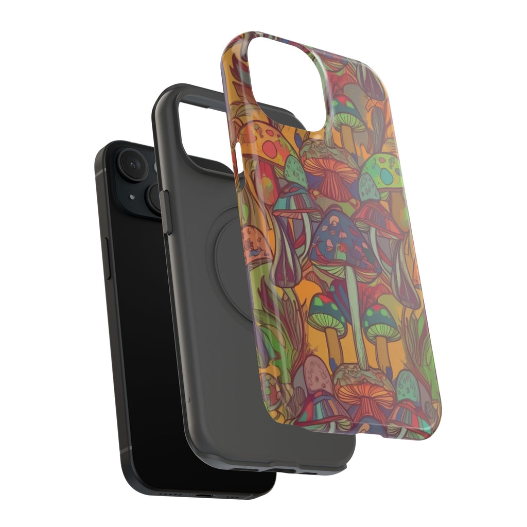 Mushroom Grove Impact-Resistant Case, Unique Phone Cover for Nature Lovers, Mushroom Art Gifts, Phone Accessories for Festivals, [...]