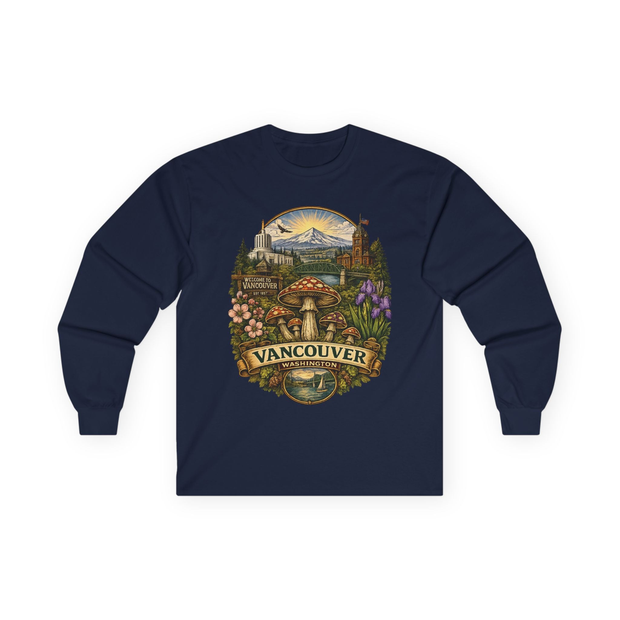 City: Vancouver Mushroom Graphic Long Sleeve Tee