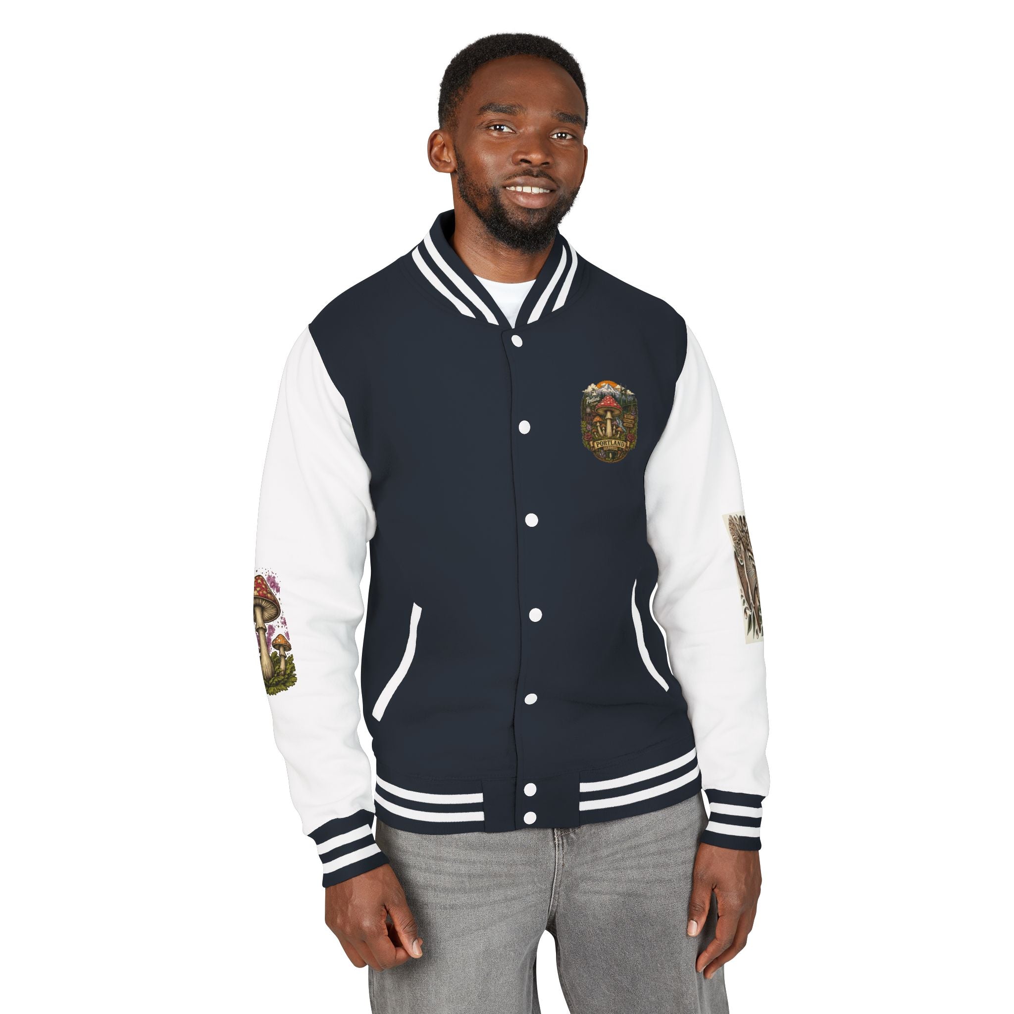 Portland Mushroom Patch Letterman Jacket