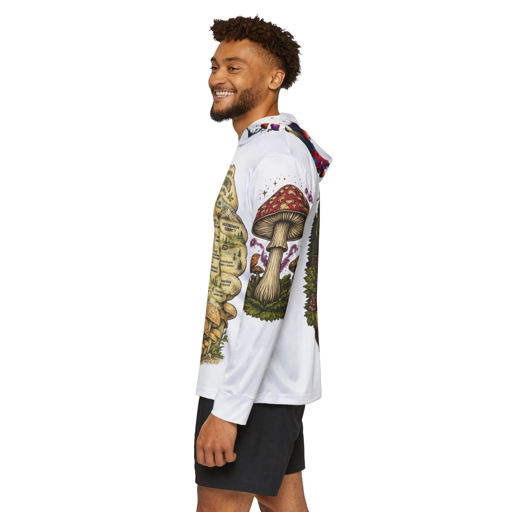 City: Portland Mushroom Farmers Market Hoodie — Men’s All-Over Print Warmup