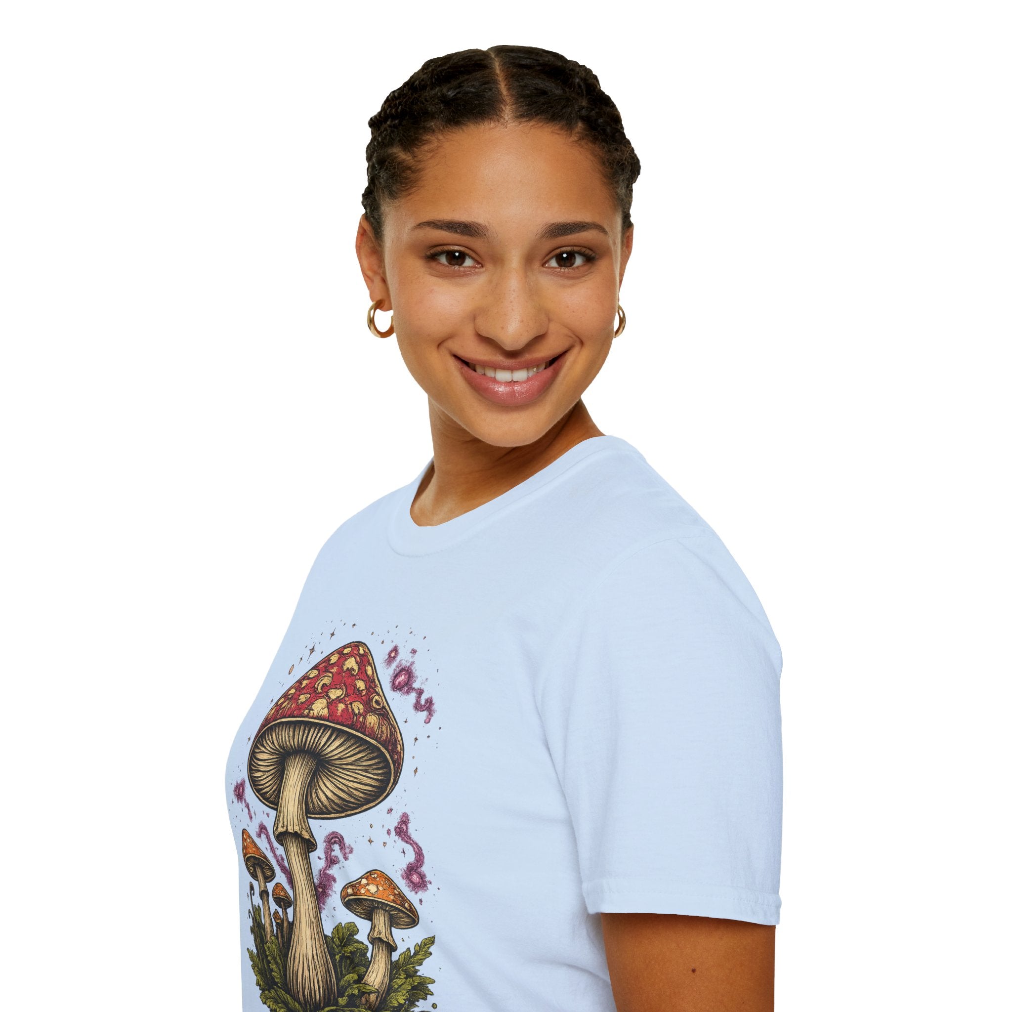 City: Gresham Psychedelic Mushroom Graphic T-Shirt — Red Amanita Illustration