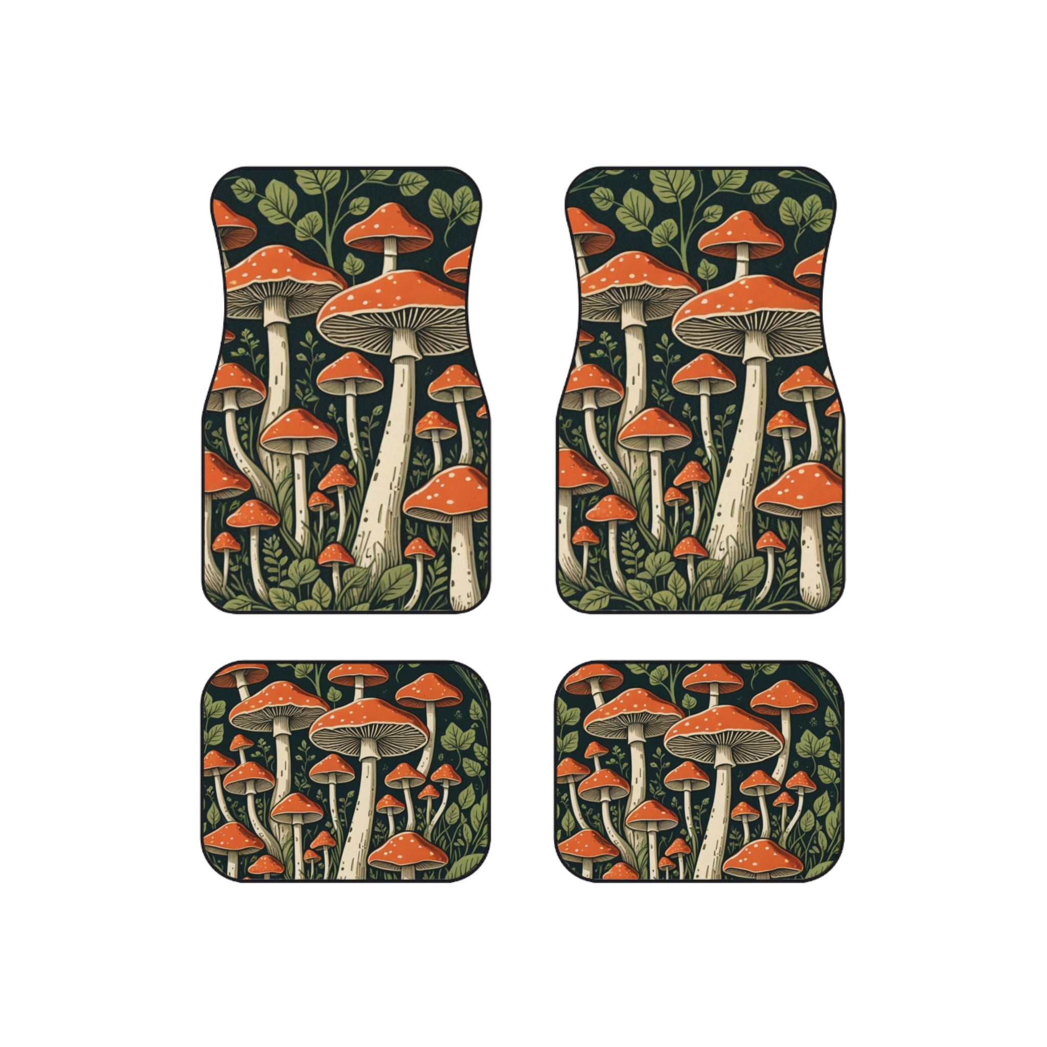 Mushroom Forest Car Mats (Set of 4)