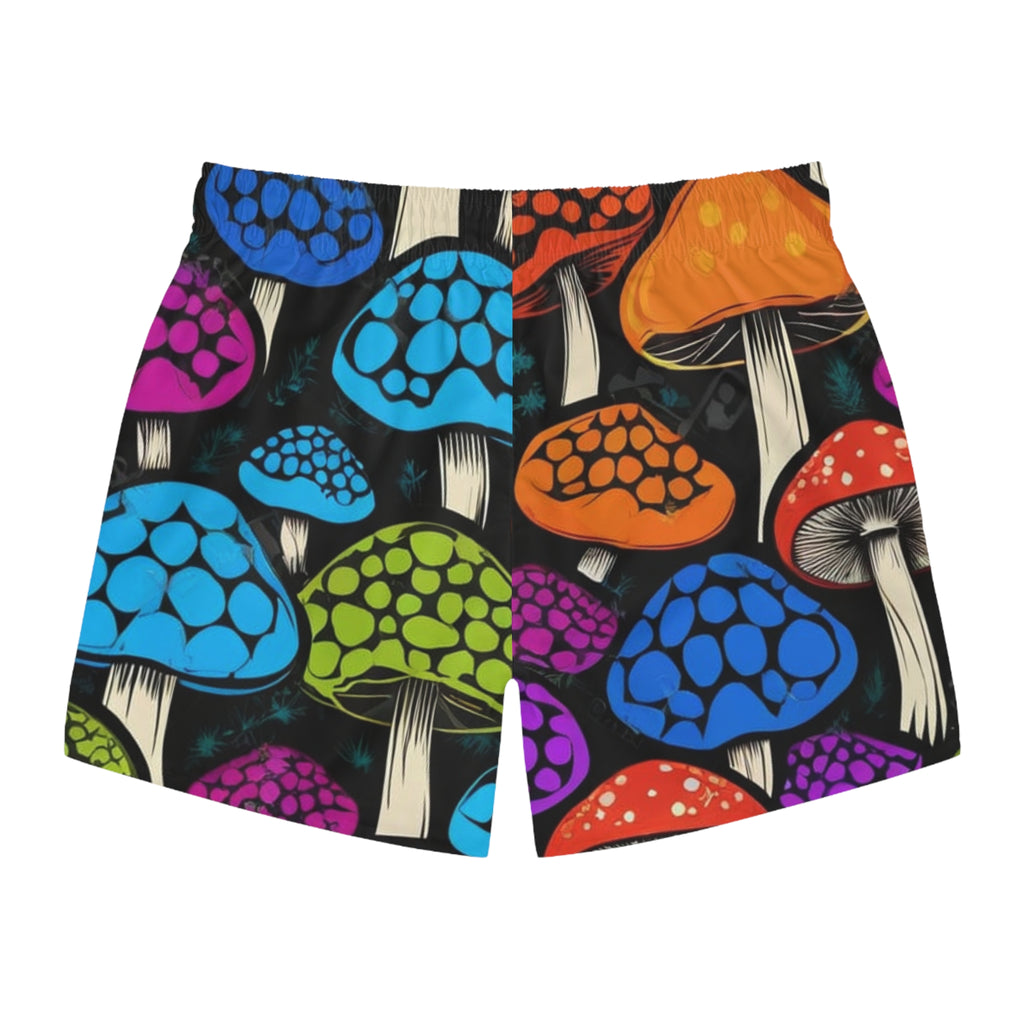 Bañador Boxer de Hongos Psicodélicos – Pantalones Cortos de Baño para Hombre con Estampado de Hongos de Colores