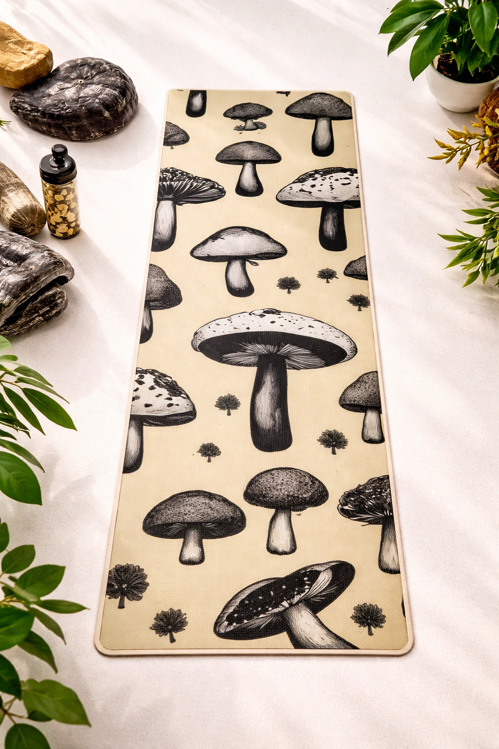 Custom Mushroom Print Yoga Mat