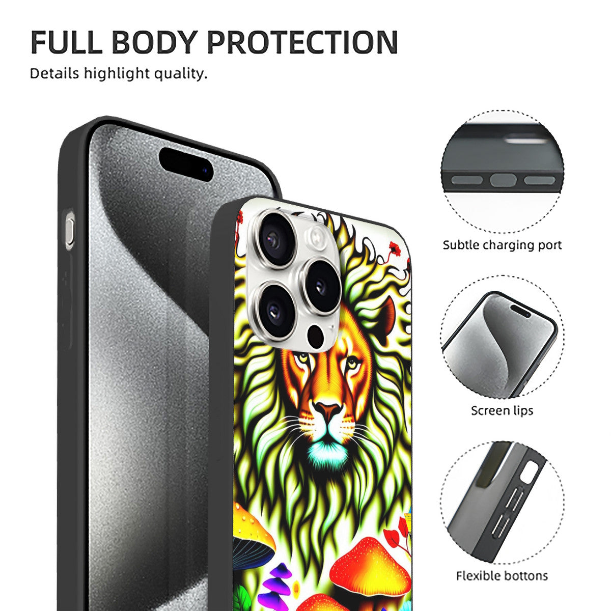 iPhone 15 PC Case (3 Cameras) Durable Blend Of TPU & Acrylic