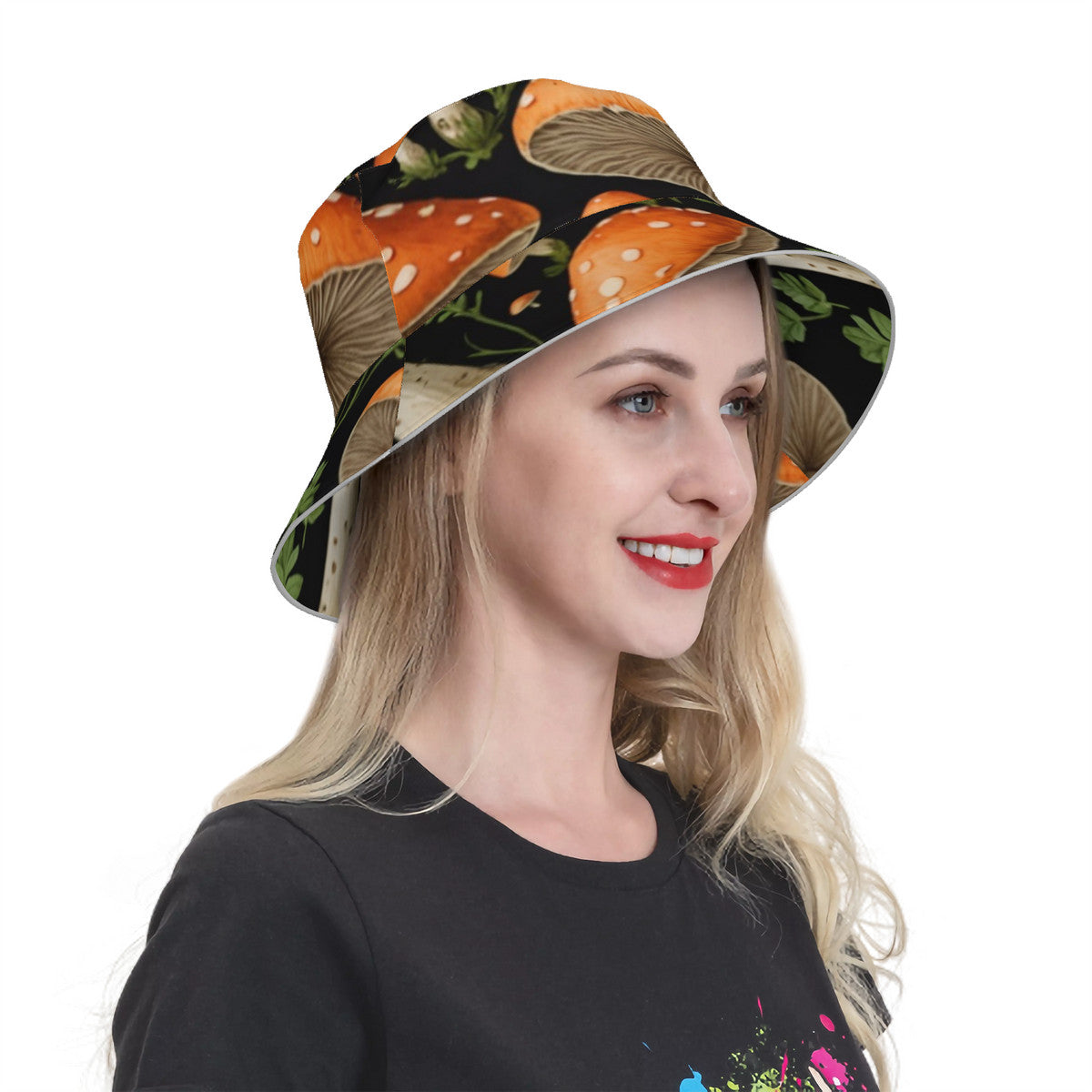 Mushrooms of the Garden Reflective Bucket Hat