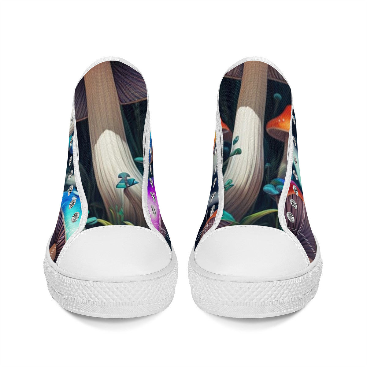 Orange Caps Mushroom High-Top Canvas Shoes