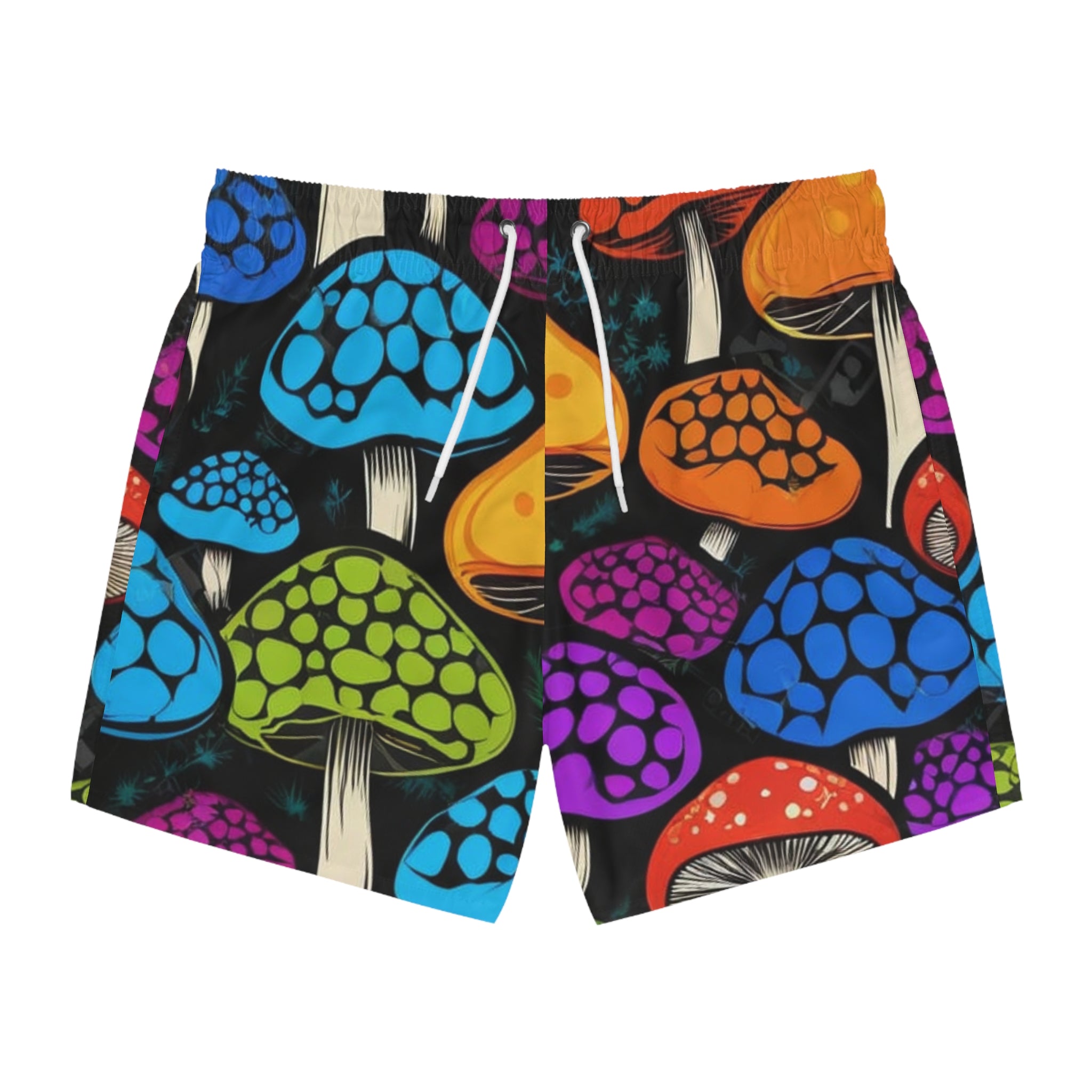 Bañador Boxer de Hongos Psicodélicos – Pantalones Cortos de Baño para Hombre con Estampado de Hongos de Colores