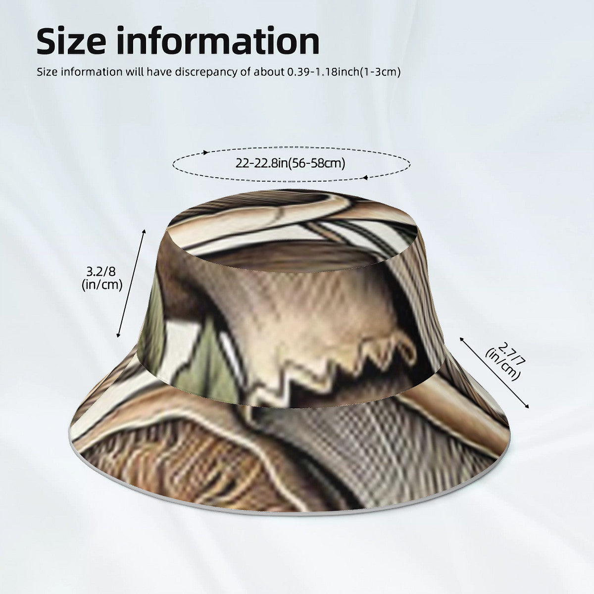 Custom Hand Drawn Mushroom Print Reflective Bucket Hat