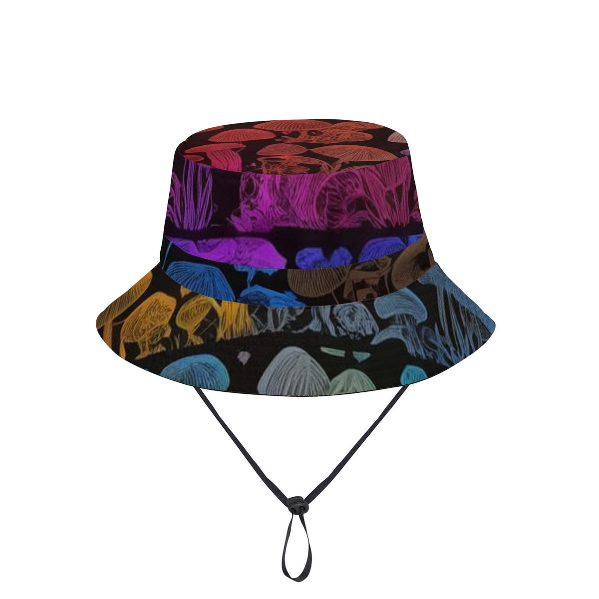 Rainbow Custom Print Mushroom Fisherman's Hat