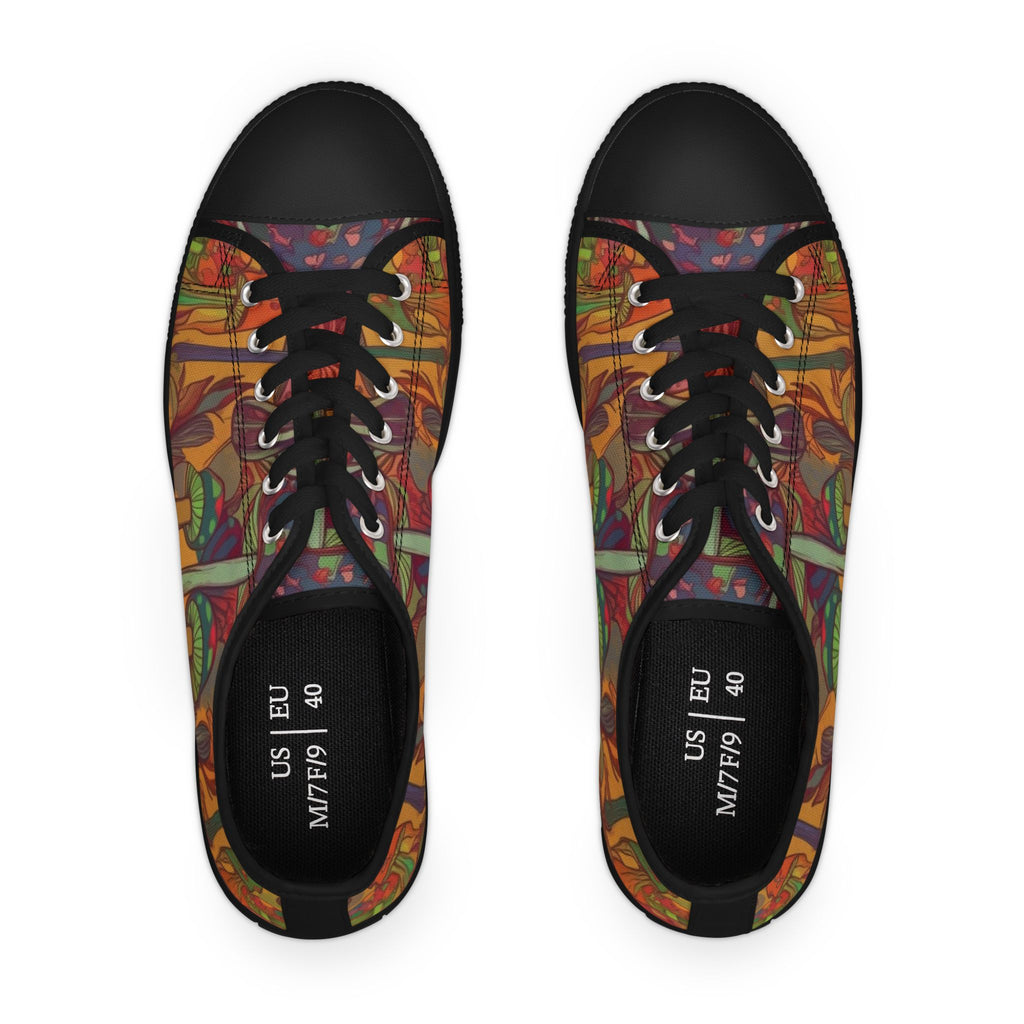 Zapatillas estampadas de setas — Zapatos deportivos botánicos de malla para hombre