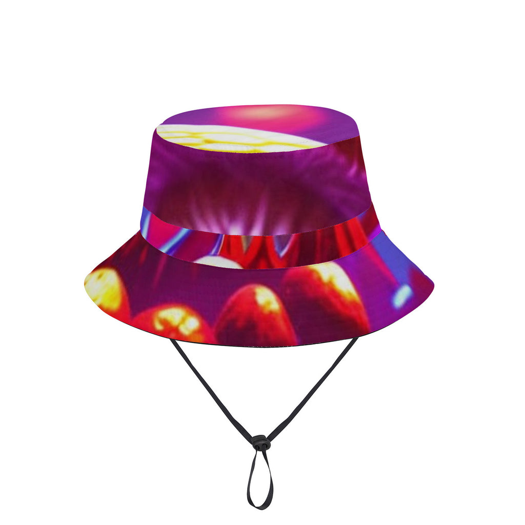 Bright Custom Multi-Color Mushroom Print Fisherman's Hat