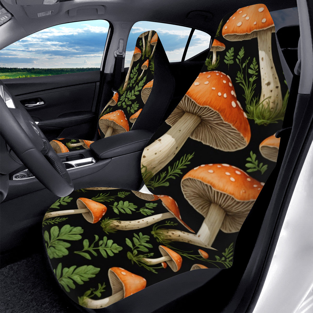 Garden Mushrooms Custom Print Car Seat Covers