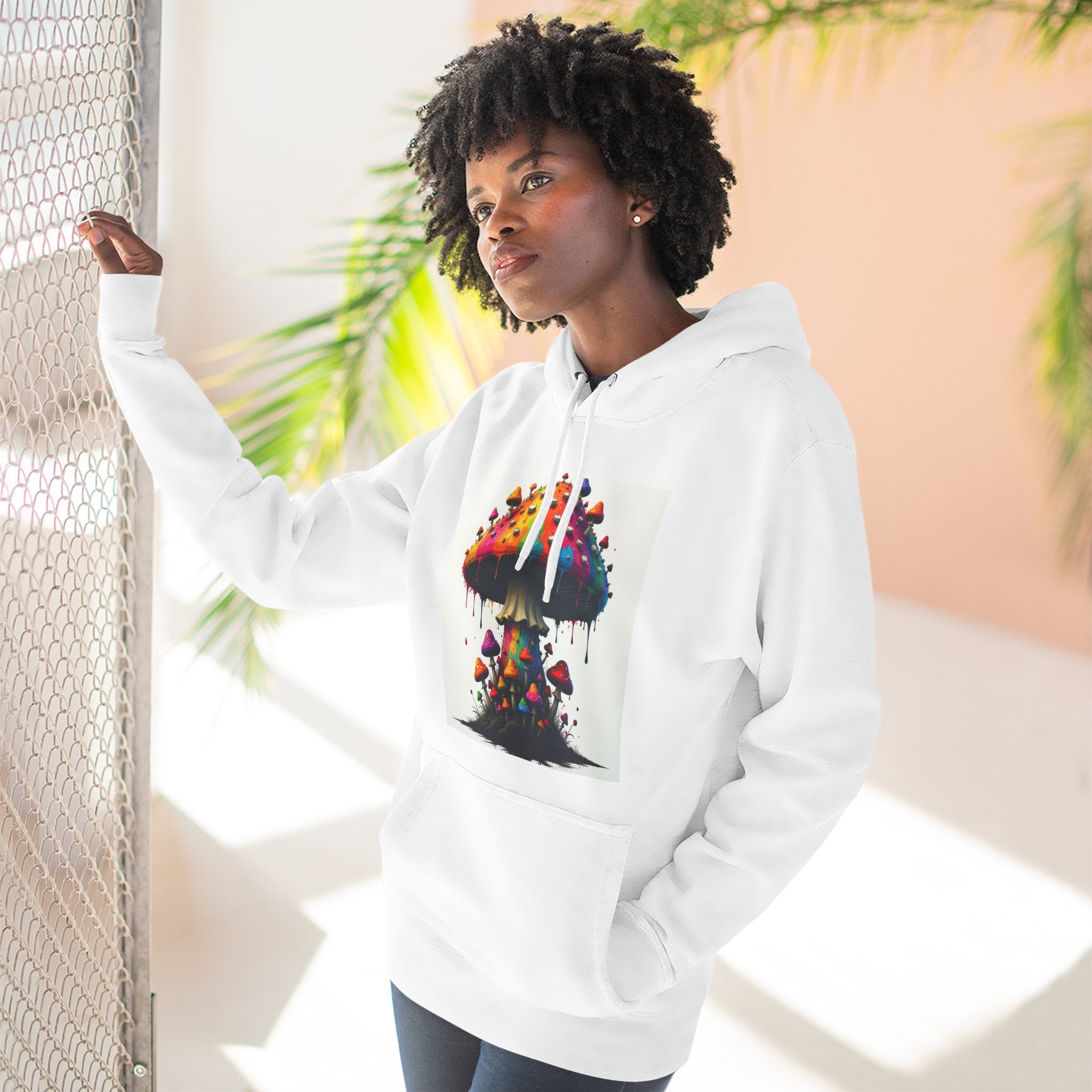 Sudadera con capucha de arte de setas — Suéter colorido de recolectores del bosque