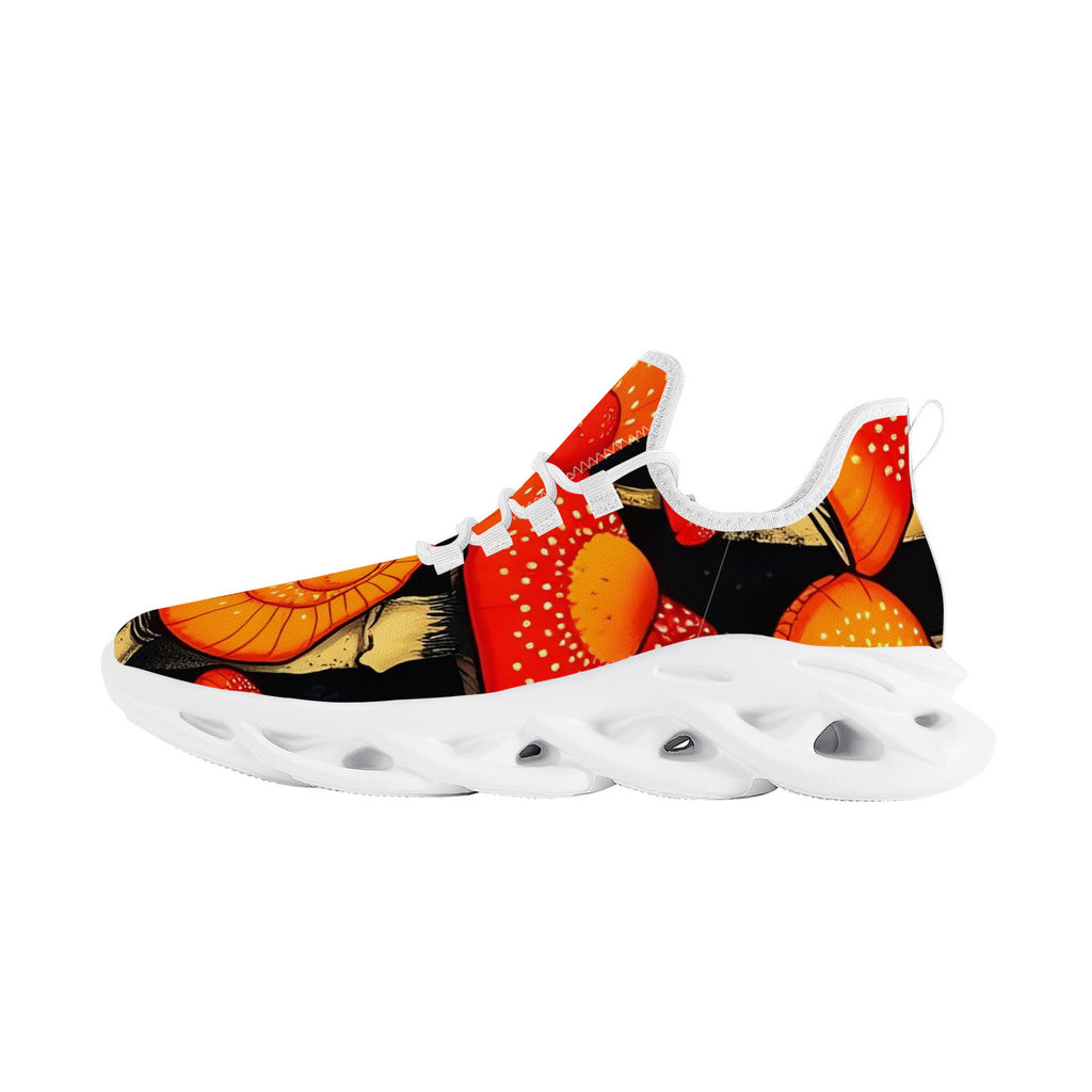 Mushroom Custom Design print Flex Control Sneaker - White Sole
