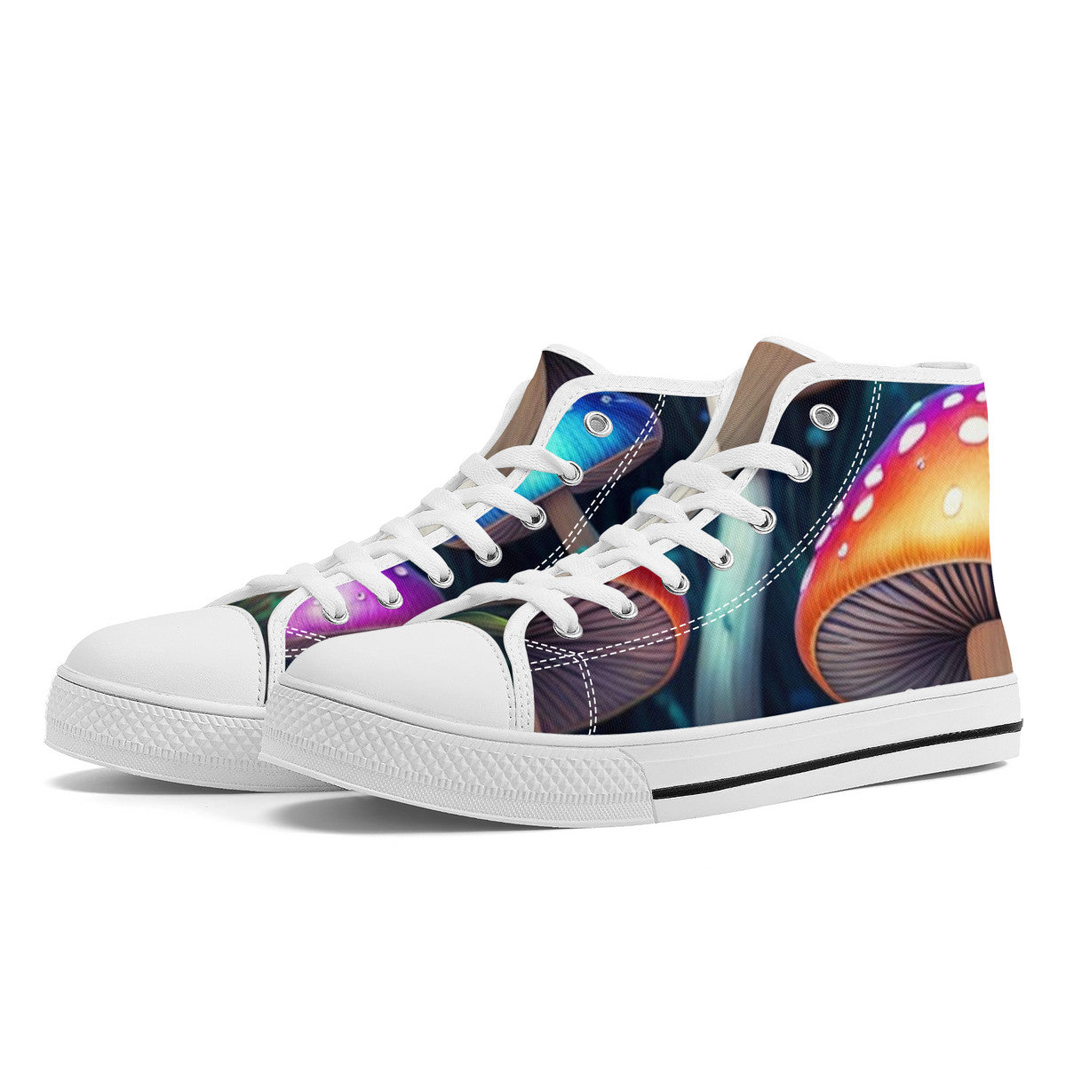 Orange Caps Mushroom High-Top Canvas Shoes
