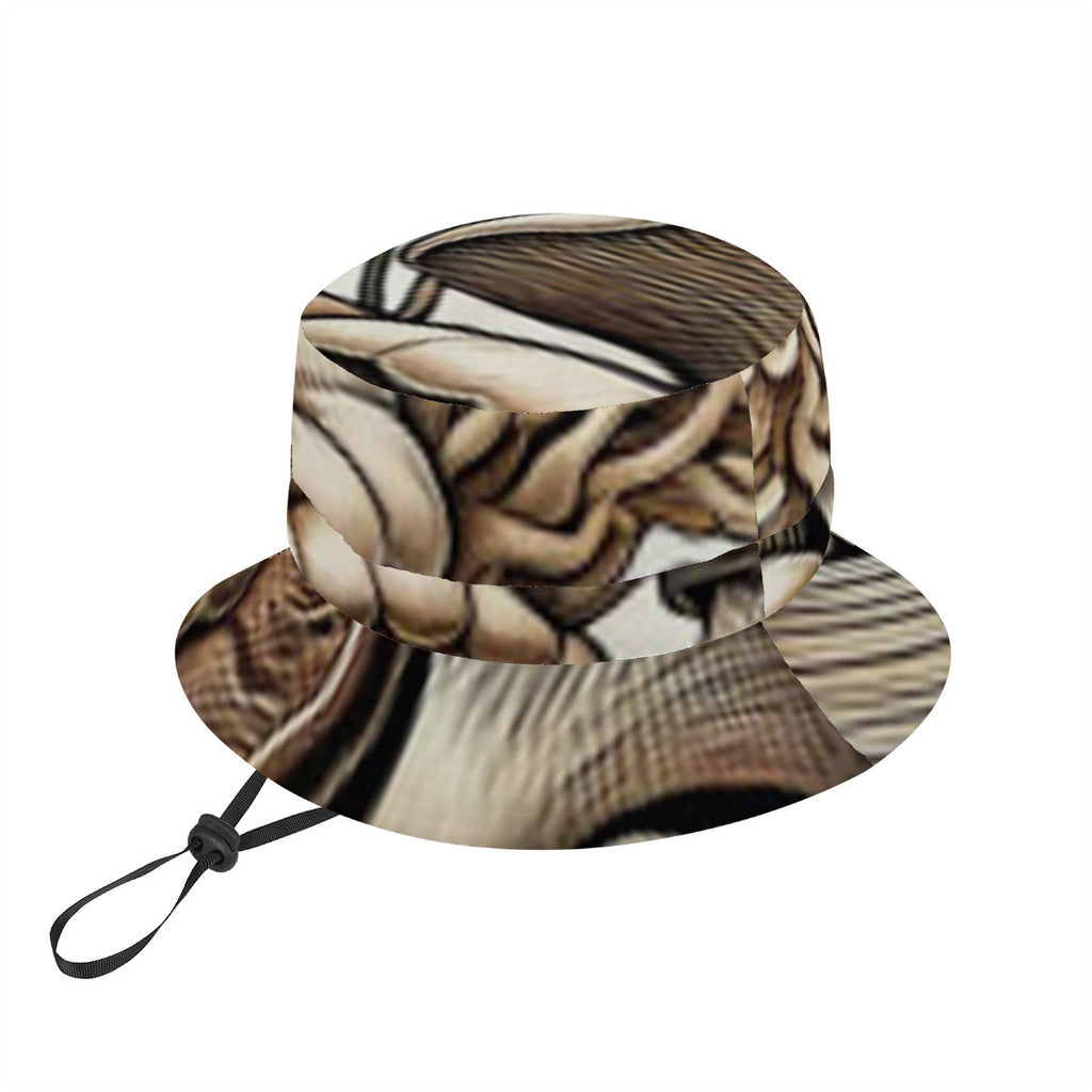Hand Drawn Mushroom Custom Print Fisherman's Hat