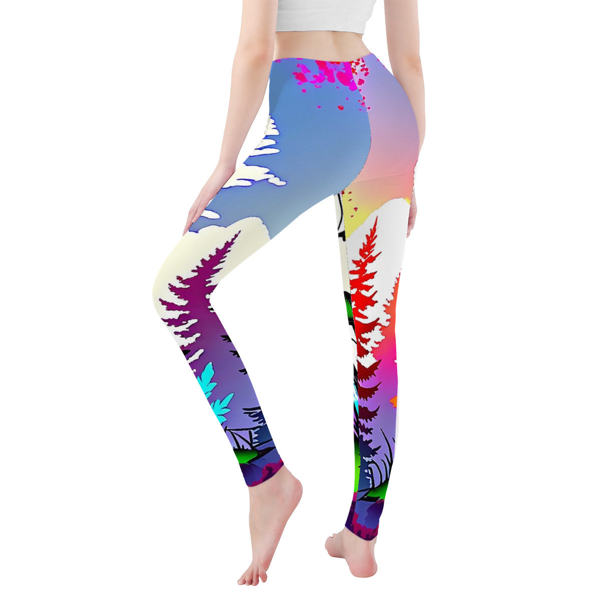 Custom Mushroom Print All-Over Print Yoga Leggings