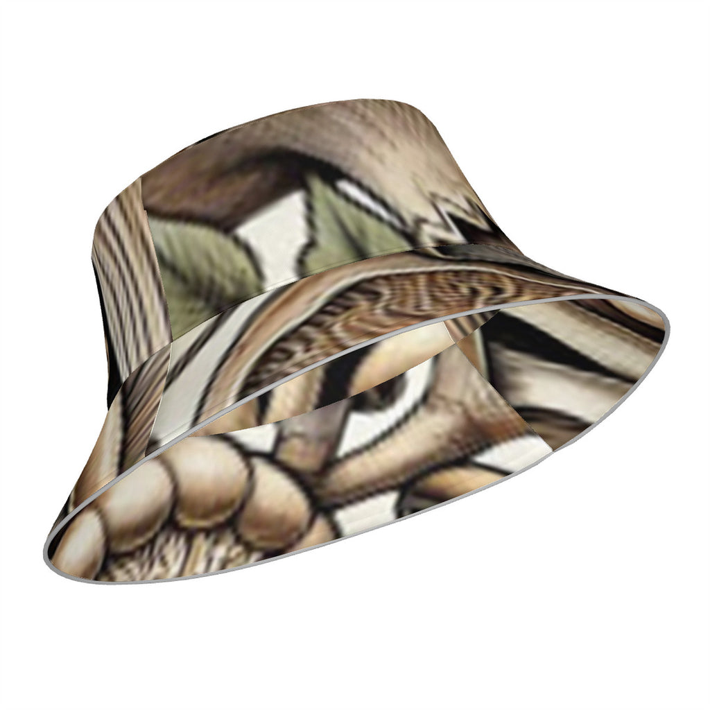 Custom Hand Drawn Mushroom Print Reflective Bucket Hat