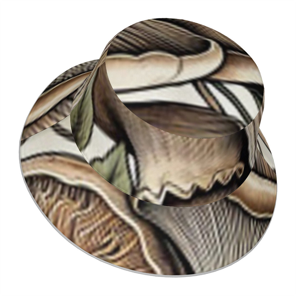 Custom Hand Drawn Mushroom Print Reflective Bucket Hat