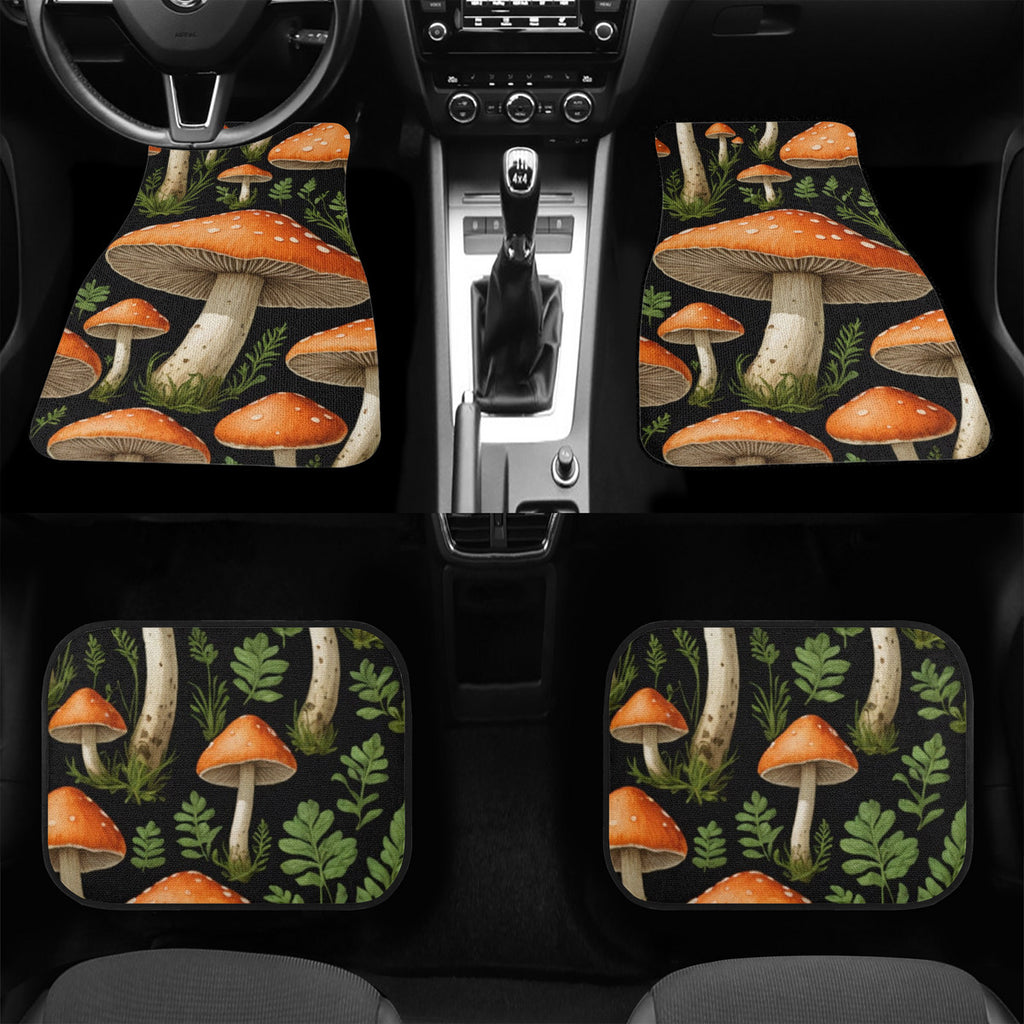 MUSHROOM DESIGN CUSTOM PRINT CAR FLOOR MATS
