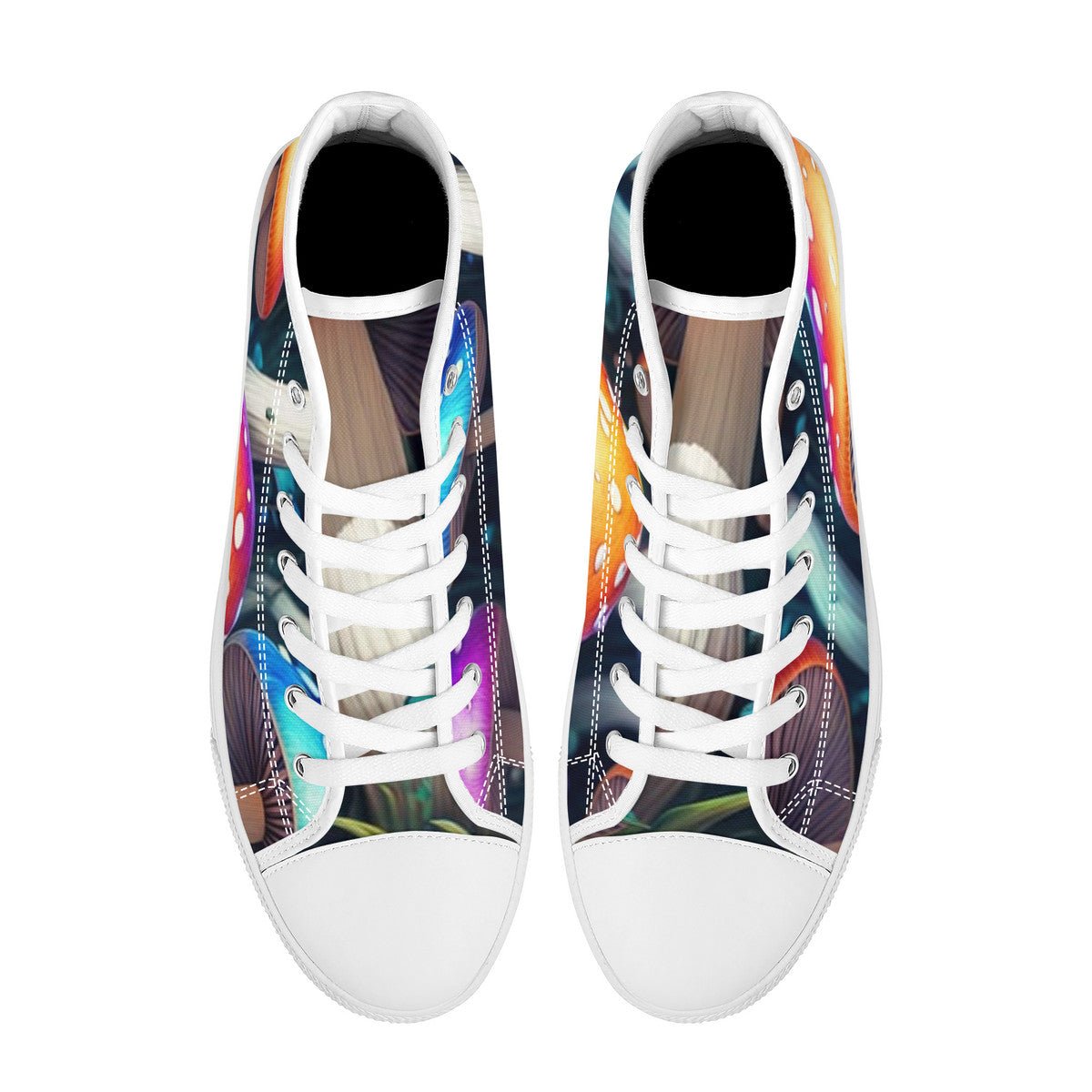 Orange Caps Mushroom High-Top Canvas Shoes
