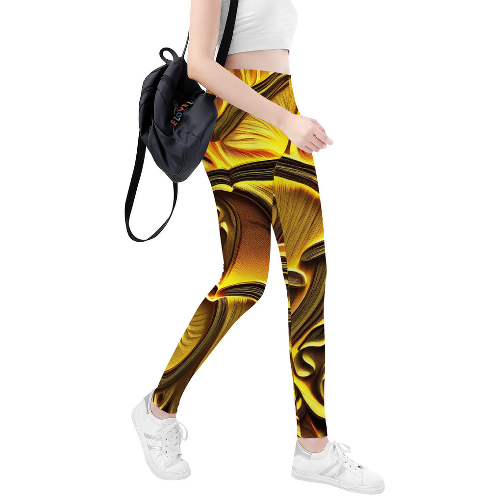 Custom Mushroom Design All-Over Print Yoga Leggings