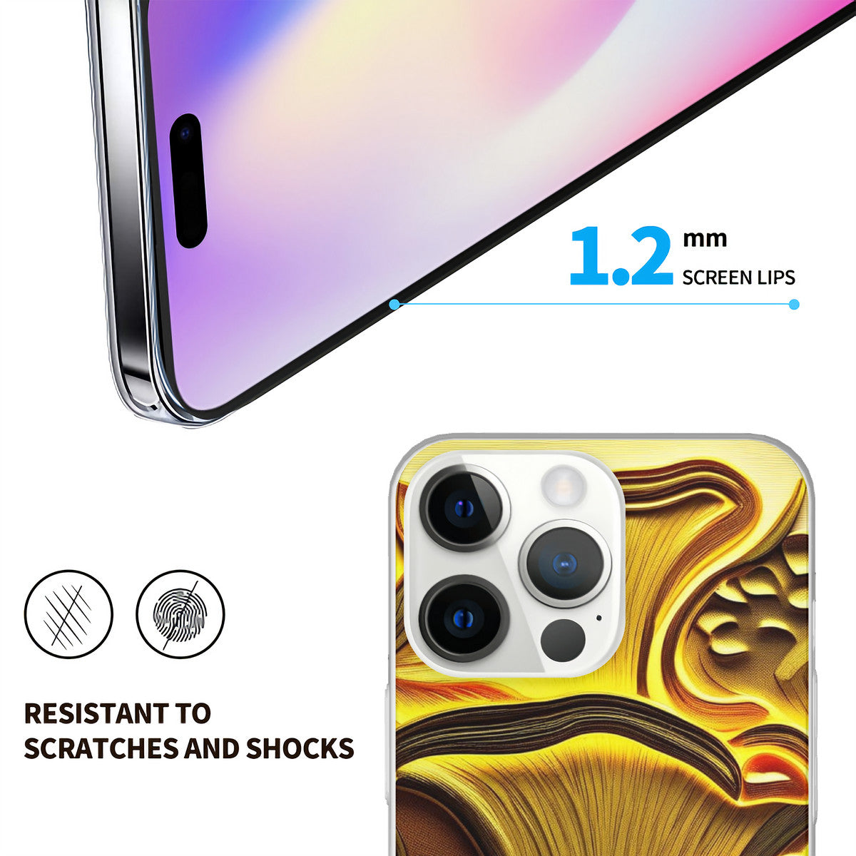 iPhone 14 Transparent Acrylic Case (3 cameras) Protect The Phone From Sharp Objects,