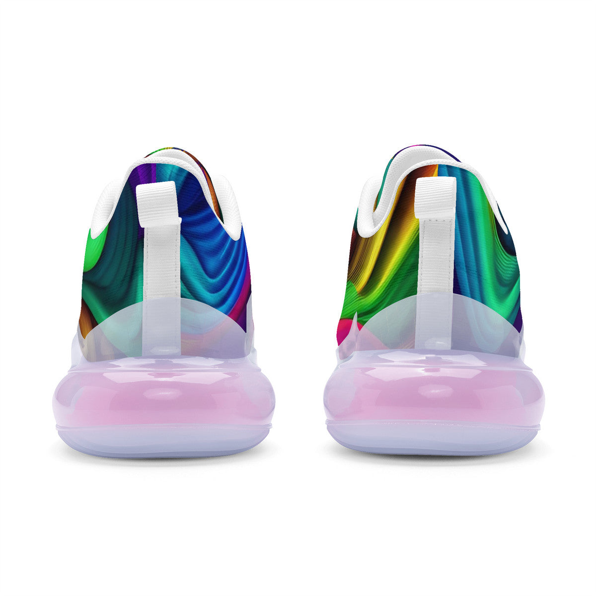 Custom Mushroom Print Women's Rainbow Atmospheric Cushion Running Shoes