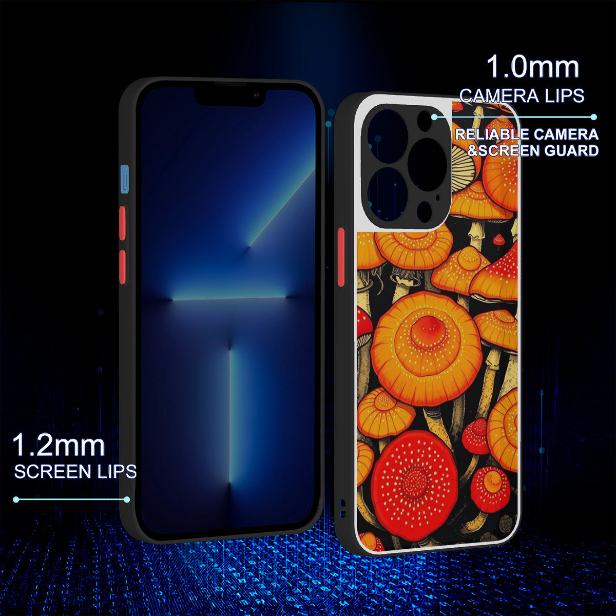 Shock-Resistant Mushroom Swirl Phone Case – Forest Energy Edition