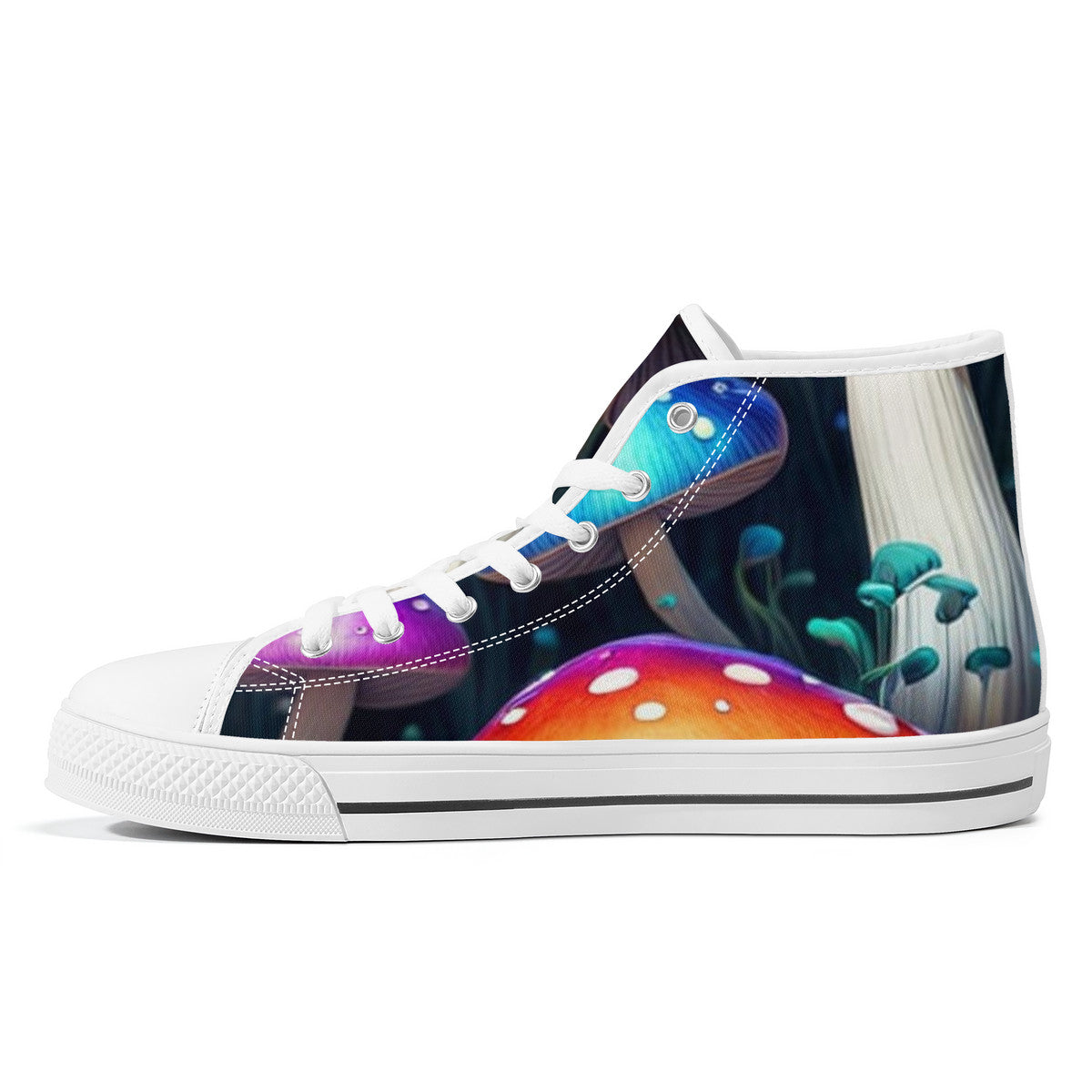 Orange Caps Mushroom High-Top Canvas Shoes